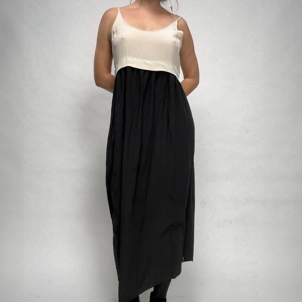Wilfred 100% Silk Slip Strappy Maxi Dress